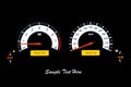 Closeup car speed meter Royalty Free Stock Photo