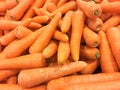 Closeup carrot in supermarket, healthy concept, selective focus