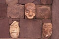 Closeup of carved stone tenon-heads