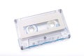 Closeup Cassette Tape on White Background