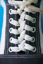 Closeup of casual asual shoelace.