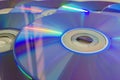 DVD and CD discs background Royalty Free Stock Photo