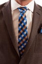 Closeup of checkered or plaid tie Royalty Free Stock Photo