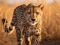 cheetah in africa grassland