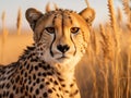 cheetah in africa grassland