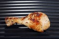 Closeup chicken drumstick grilled