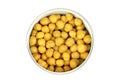 Closeup chickpeas on a white Royalty Free Stock Photo