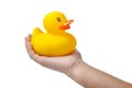 Child Holding Rubber Duckie