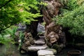 Closeup of a chinese garden in wuhan city