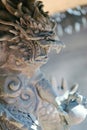 Chinese Dragon statue, temple in Taiwan, design architecture Royalty Free Stock Photo