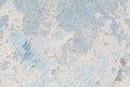 Closeup of chipped paint on blue wall , texture ready Royalty Free Stock Photo