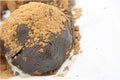 Closeup Chocolate ball. Royalty Free Stock Photo