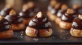 Closeup Of Chocolate Covered Desserts Royalty Free Stock Photo