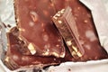 Closeup Chocolate in Foil Royalty Free Stock Photo