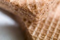 Closeup of chocolate waffle cookies Royalty Free Stock Photo