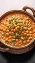 Closeup Chole Masala, a rich and aromatic Punjabi dish.