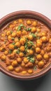 Closeup Chole Masala, a rich and aromatic Punjabi dish.