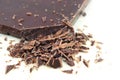 Closeup of chopped chocolate