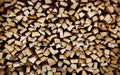 Closeup of chopped fire wood stack Royalty Free Stock Photo