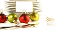 Closeup of christmas place card holders Royalty Free Stock Photo