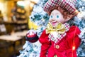 Closeup Christmas Tree ornaments, balls, toy and fairy lights. Christmas and New Year celebration Royalty Free Stock Photo