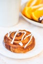 Closeup Of Cinnamon Danish Pastry Swirl