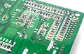 Closeup circuit board with electronic components Royalty Free Stock Photo