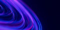 Closeup of circular data light speed flow. Abstract round digital data stream of quantum computing. Cyberspace of qubit