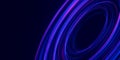 Closeup of circular data light speed flow. Abstract round digital data stream of quantum computing. Cyberspace of qubit