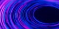 Closeup of circular data light speed flow. Abstract round digital data stream of quantum computing. Cyberspace of qubit