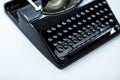 Closeup of classic black typewriter, artistic writing concept