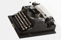 Closeup of classic black typewriter, artistic writing concept