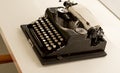 Closeup of classic black typewriter, artistic writing concept