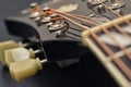 Closeup Classic Guitar Strings Royalty Free Stock Photo