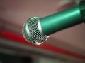 Closeup of classic microphone at concert on stage Royalty Free Stock Photo