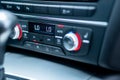 Closeup of the climatization pannel with heated seats on Audi A6 dashboard Royalty Free Stock Photo