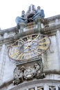 Closeup of the clock of Sao Bento Church, in Sao Paulo