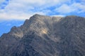 Closeup of cloudy Grimming Peak, Dachstein Mountains Dachsteingebirge, Alps, Styria Steiermark, Austria Ãâsterreich Royalty Free Stock Photo