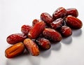 Closeup of a Cluster of Dates Royalty Free Stock Photo