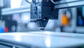 CNC milling machine in action, close-up Royalty Free Stock Photo