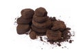 Closeup coffee grounds Royalty Free Stock Photo