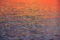 Closeup Colorful Abstract Sunrise Reflection On Danube River Royalty Free Stock Photo