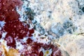 Closeup of colorful agate and quartz mineral stone, pattern background