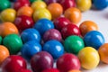 Closeup of colorful candy balls in white background Royalty Free Stock Photo