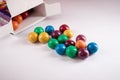 Closeup of colorful candy balls in white background Royalty Free Stock Photo