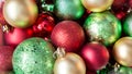 Colorful Christmas balls, abstract background. Royalty Free Stock Photo