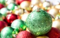 Colorful Christmas balls, abstract background. Royalty Free Stock Photo