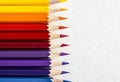 Closeup of colorful color pencil stationery Royalty Free Stock Photo