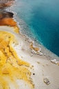 Closeup of colorful details at a geothermal pool