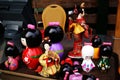 Japanese dolls with dark background